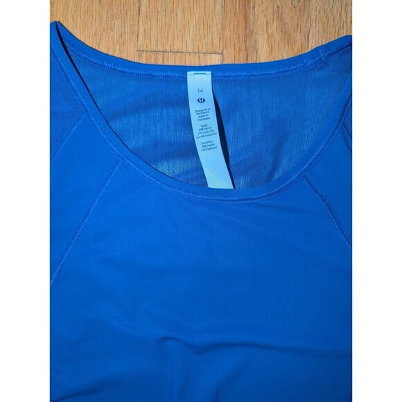 Lululemon Authentic Sculpt Tank Top Size 14 Perforated Symphony Blue $58 NWT - Picture 4 of 5